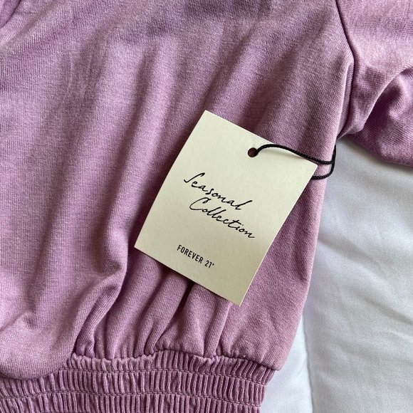 Lilac Button-Up Crop - Picture 2 of 5